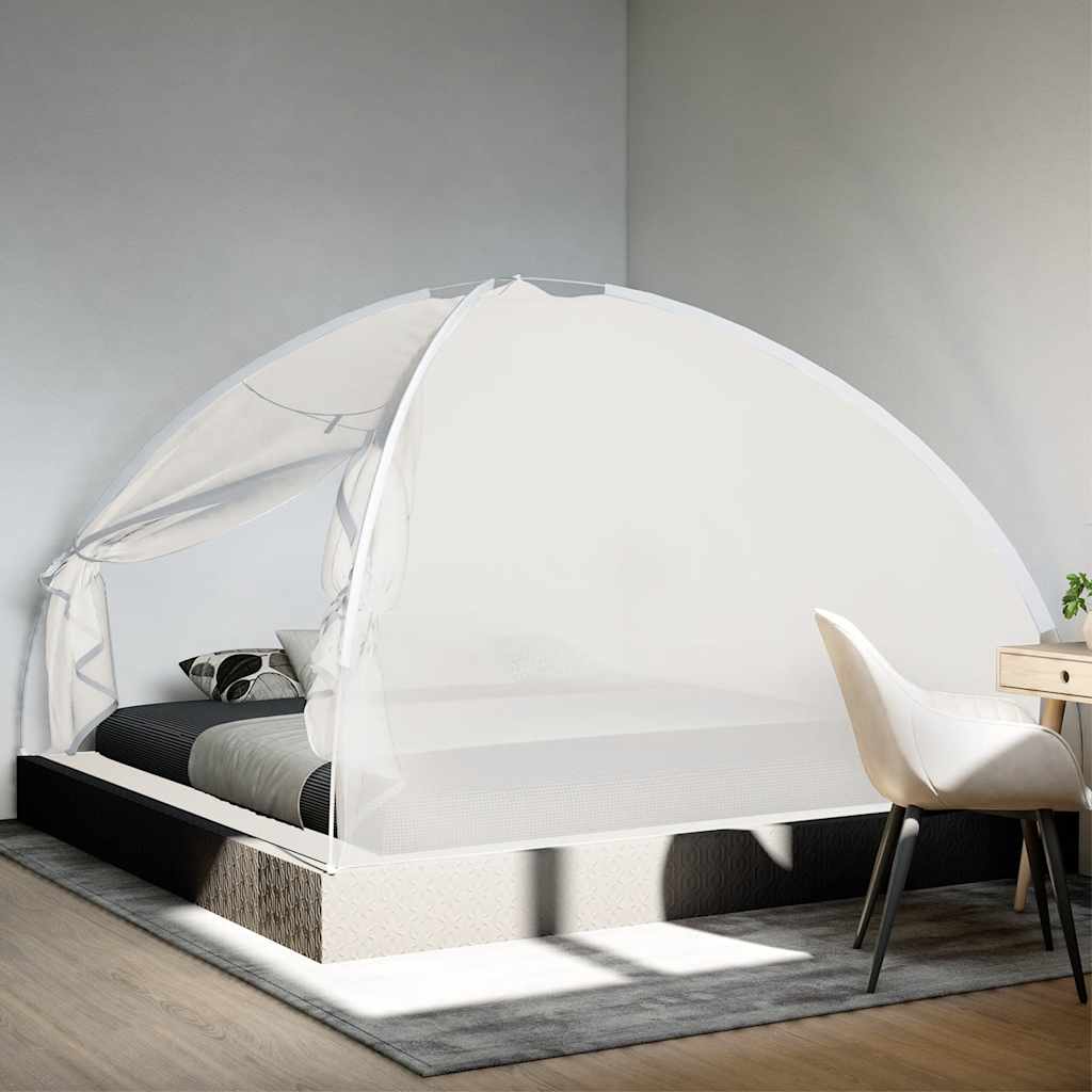 vidaXL Mosquitera con puertas Mongolia 220 malla blanco 200x200x135 cm - Image 3