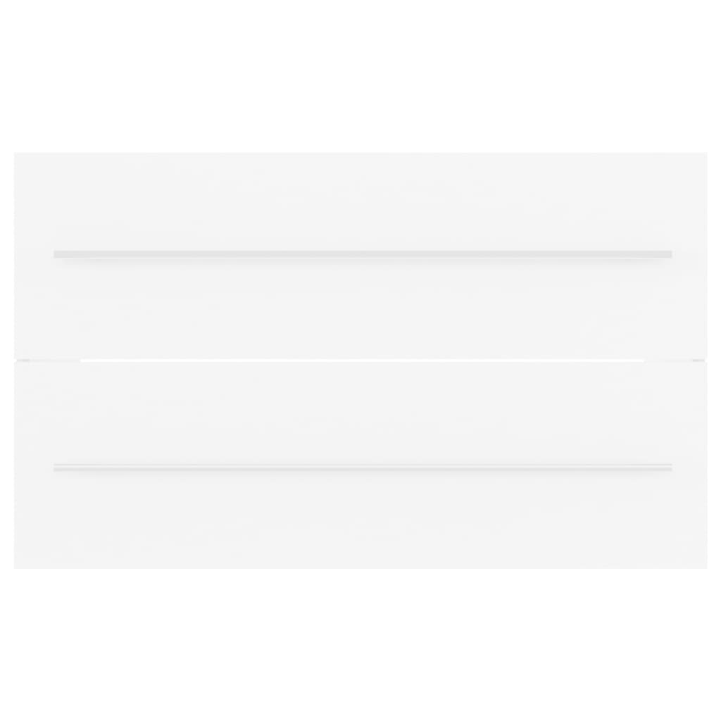 vidaXL Waschbeckenunterschrank Weiß 80x38,5x48 cm Holzwerkstoff - Image 4