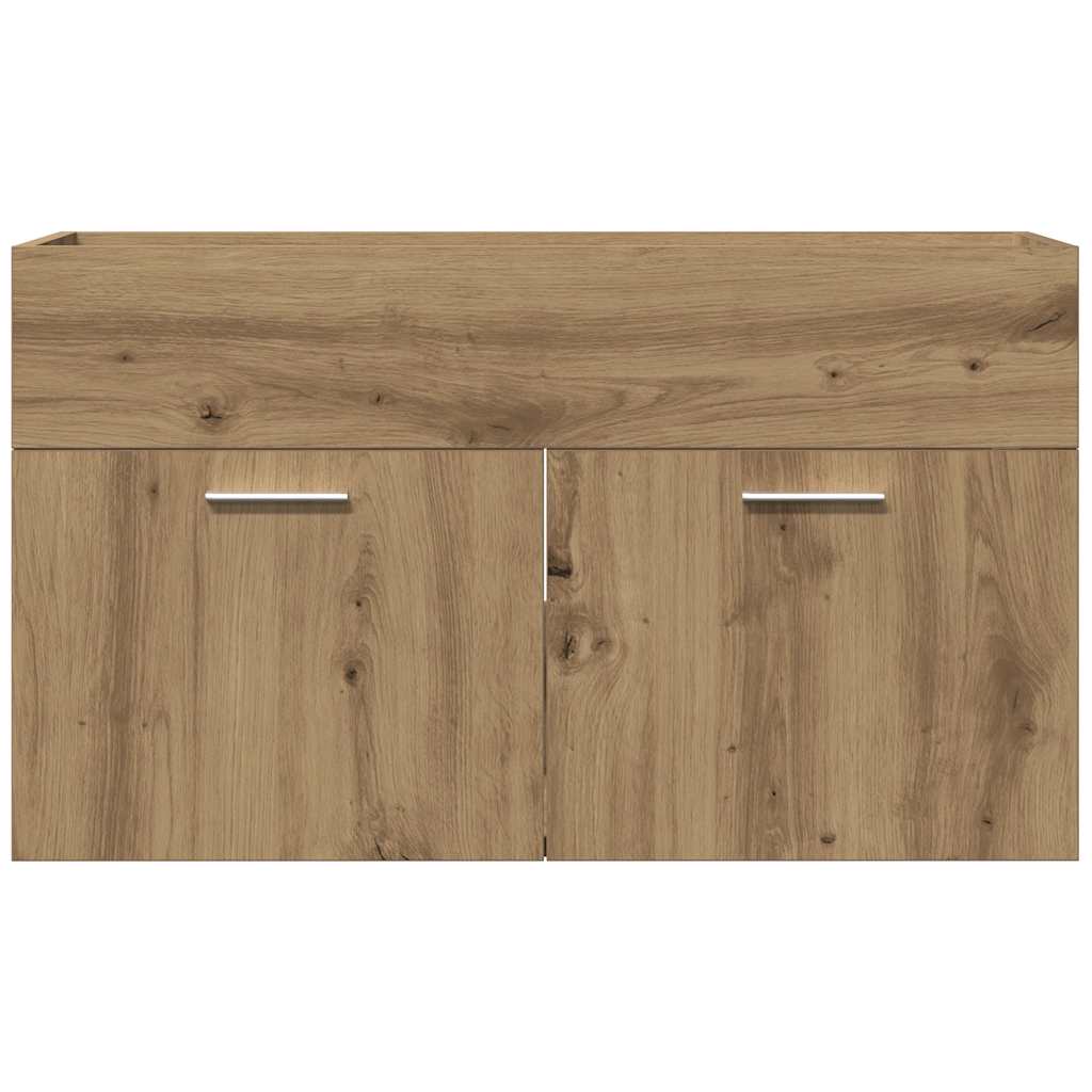 vidaXL Waschbeckenunterschrank Artisan-Eiche 80x38,5x46 Holzwerkstoff - Image 4