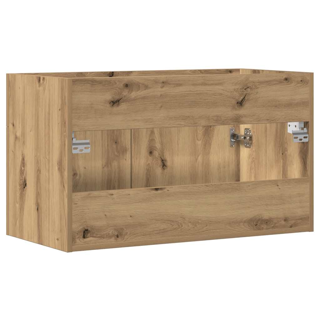 vidaXL Waschbeckenunterschrank Artisan-Eiche 80x38,5x46 Holzwerkstoff - Image 6