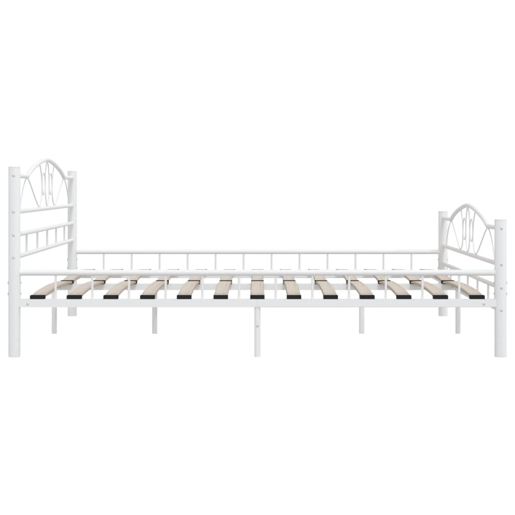 vidaXL Bettgestell Weiß Metall 200×200 cm - Image 6