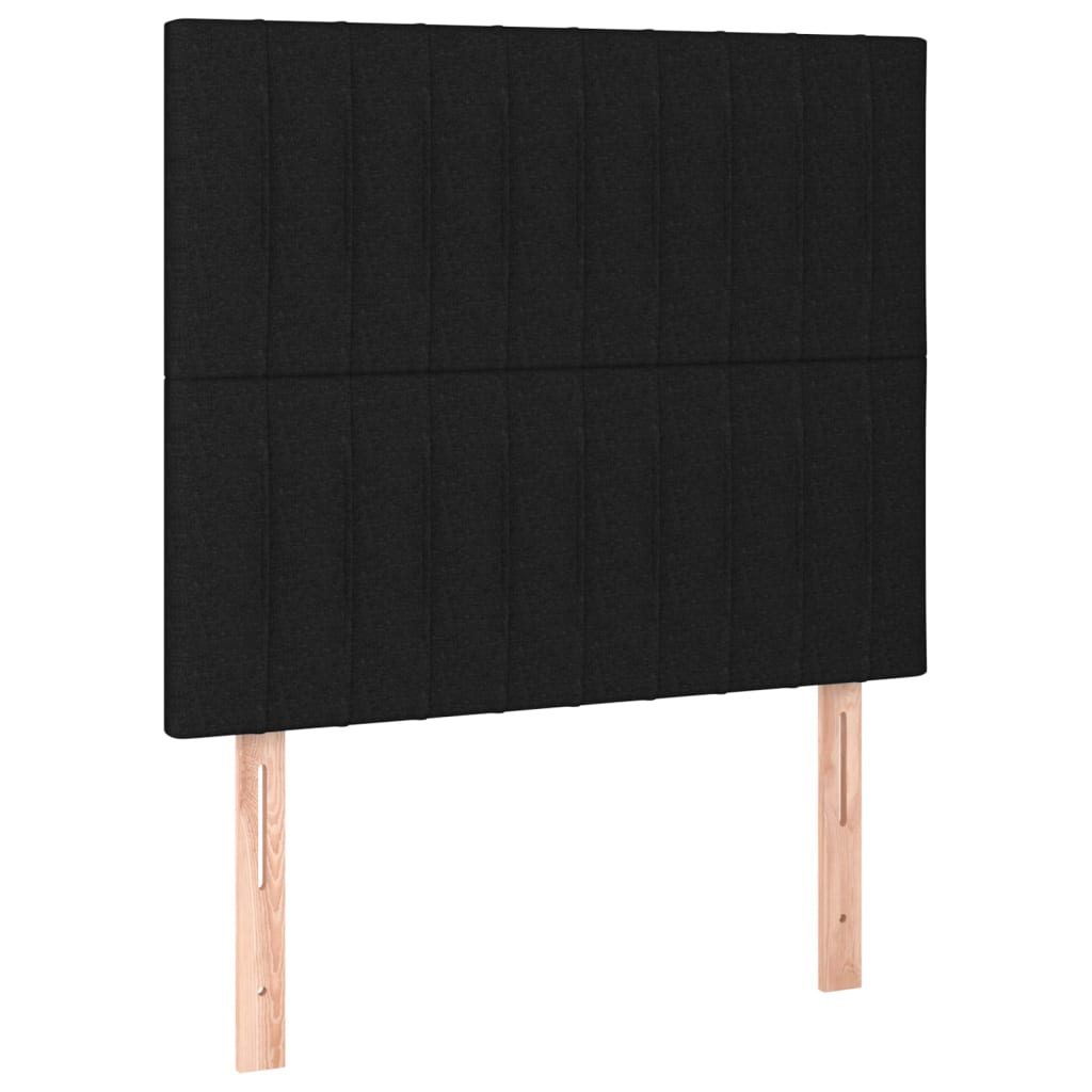 vidaXL Boxspringbett mit Matratze Schwarz 90x190 cm Stoff - Image 6