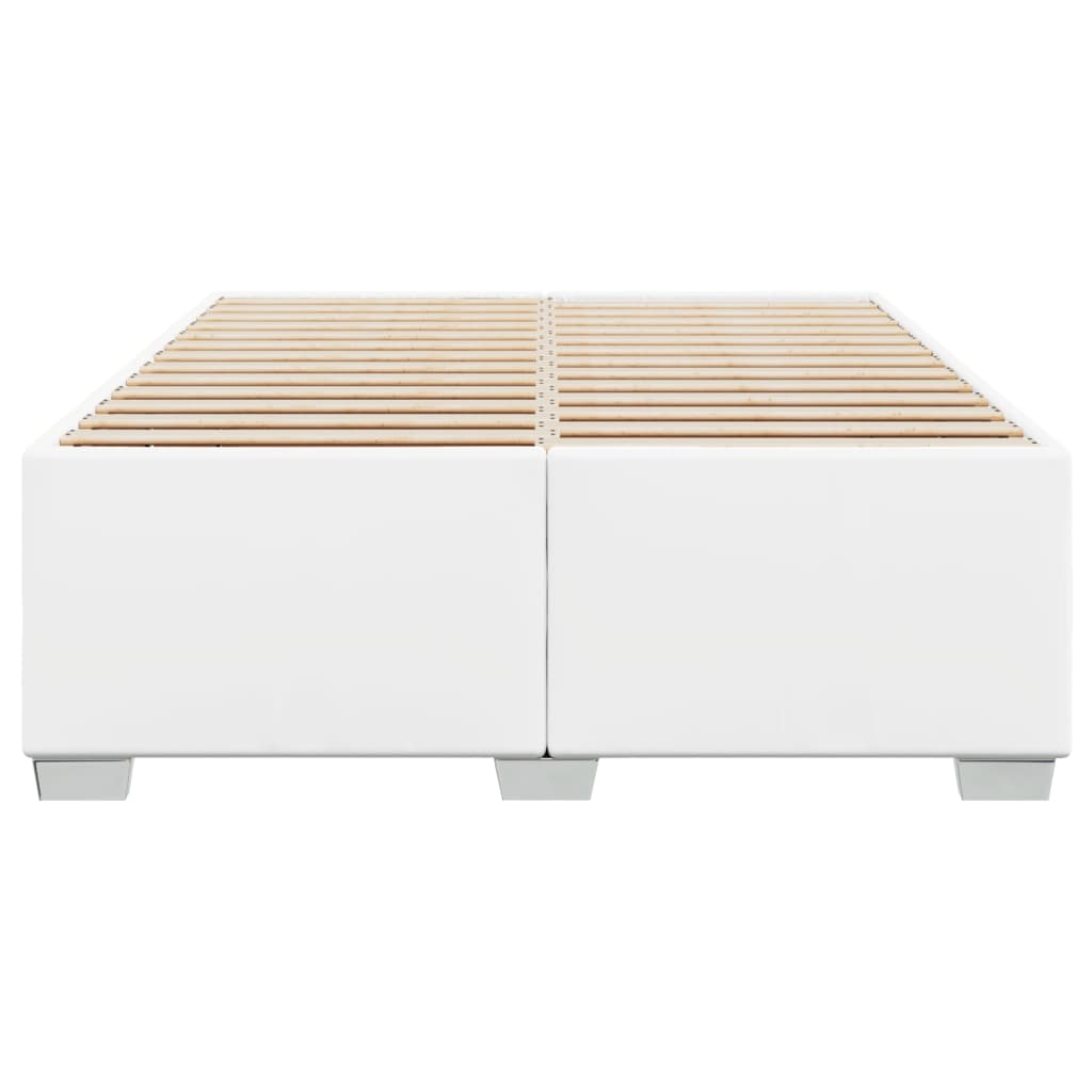 vidaXL Bettgestell Weiß 140x200 cm Kunstleder - Image 4
