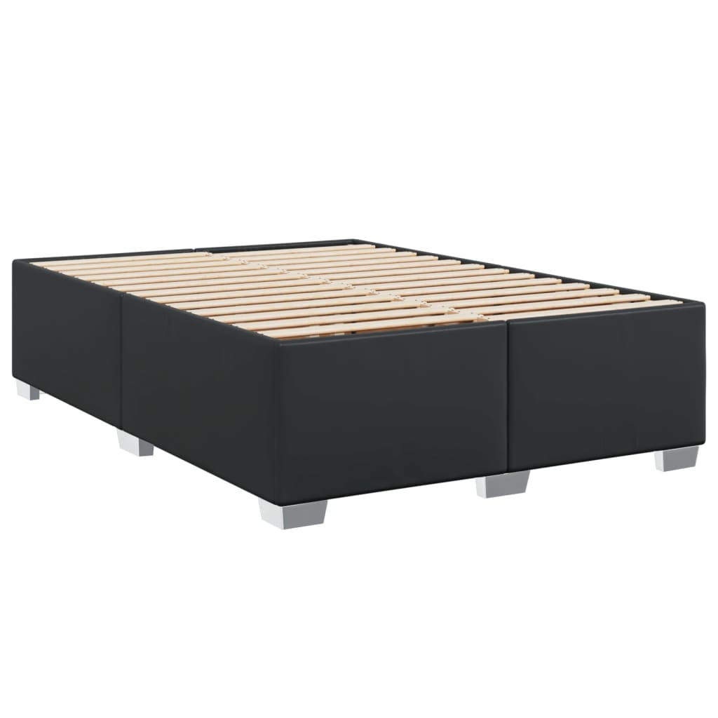 vidaXL Bettgestell Schwarz 140x190 cm Kunstleder - Image 6