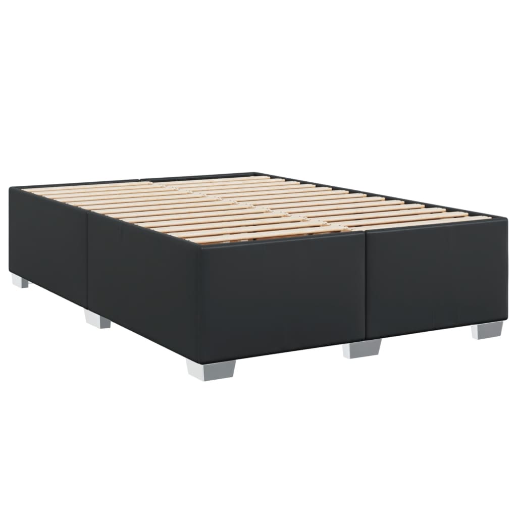 vidaXL Bettgestell Schwarz 140x190 cm Kunstleder - Image 3