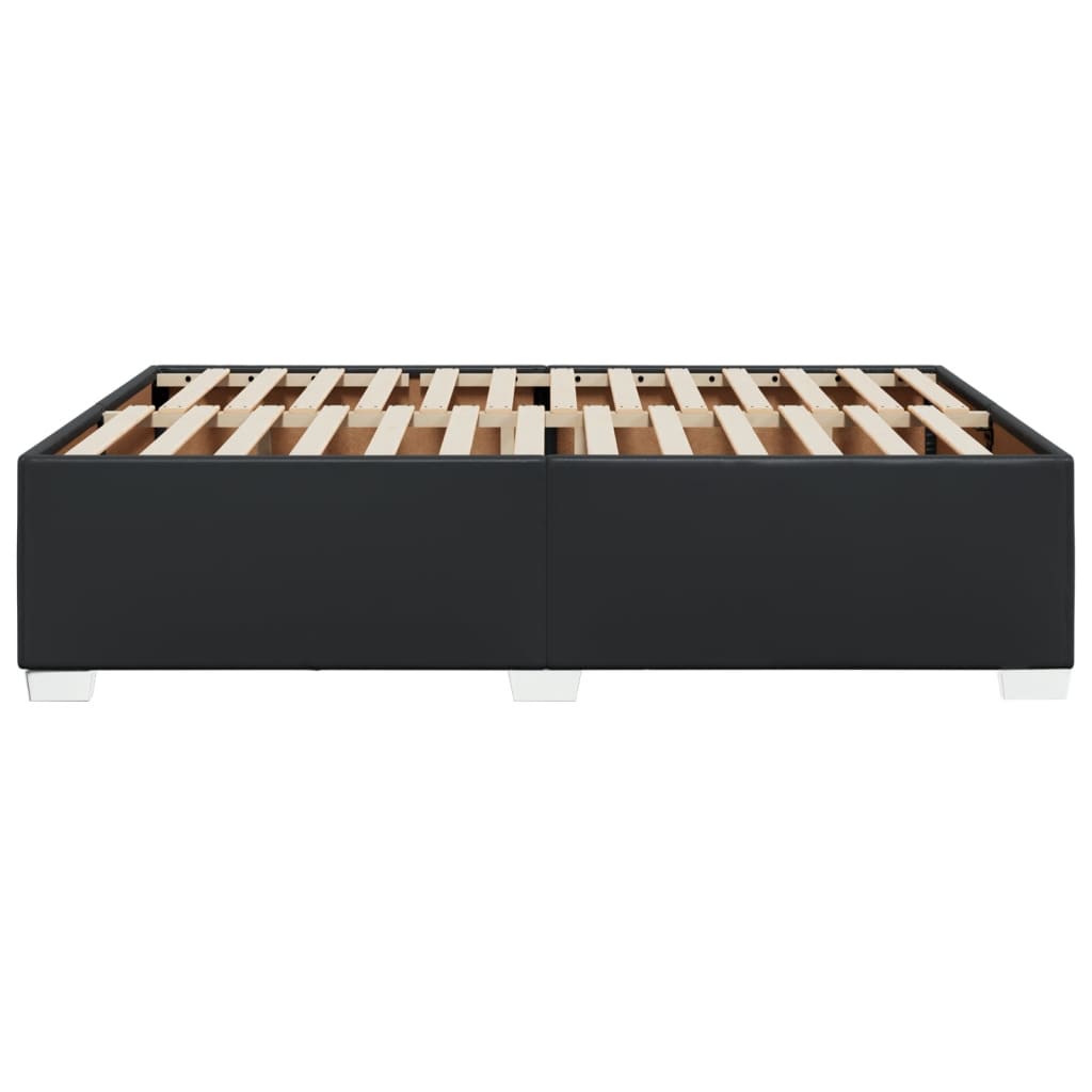 vidaXL Bettgestell Schwarz 140x190 cm Kunstleder - Image 5