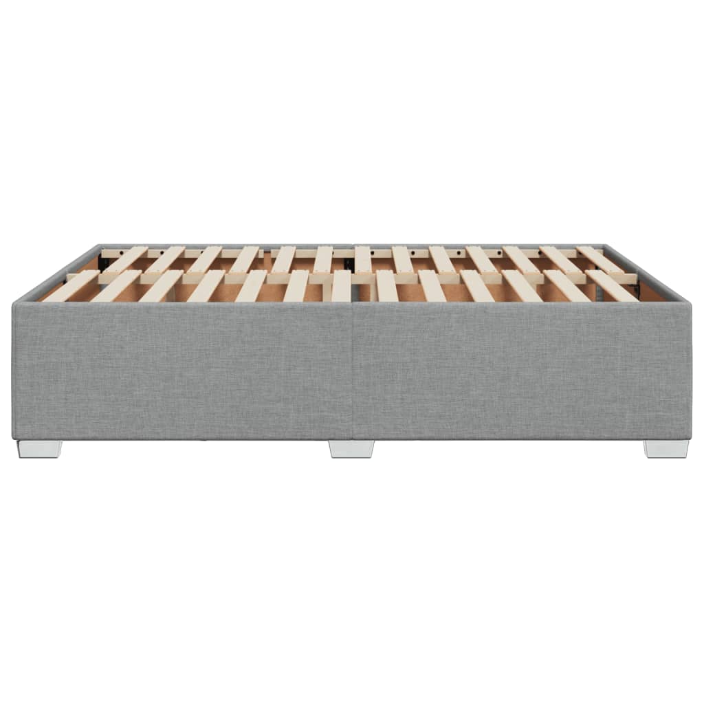 vidaXL Bettgestell ohne Matratze Hellgrau 160x200 cm Stoff - Image 5