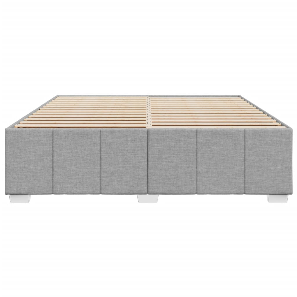 vidaXL Bettgestell ohne Matratze Hellgrau 180x200 cm Stoff - Image 4