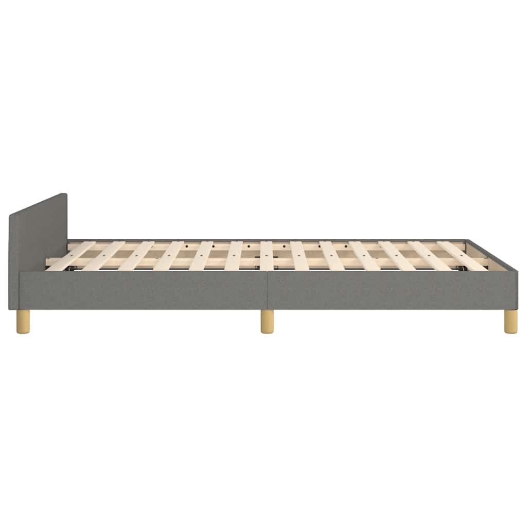 vidaXL Bettgestell ohne Matratze Dunkelgrau 120x200 cm Stoff - Image 6