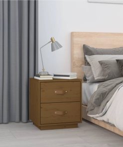  vidaXL Nachttisch Honigbraun 40x34x45 cm Massivholz Kiefer