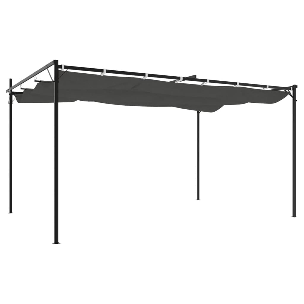 vidaXL Pergola mit Schiebedach Anthrazit 395x292x230 cm - Image 5