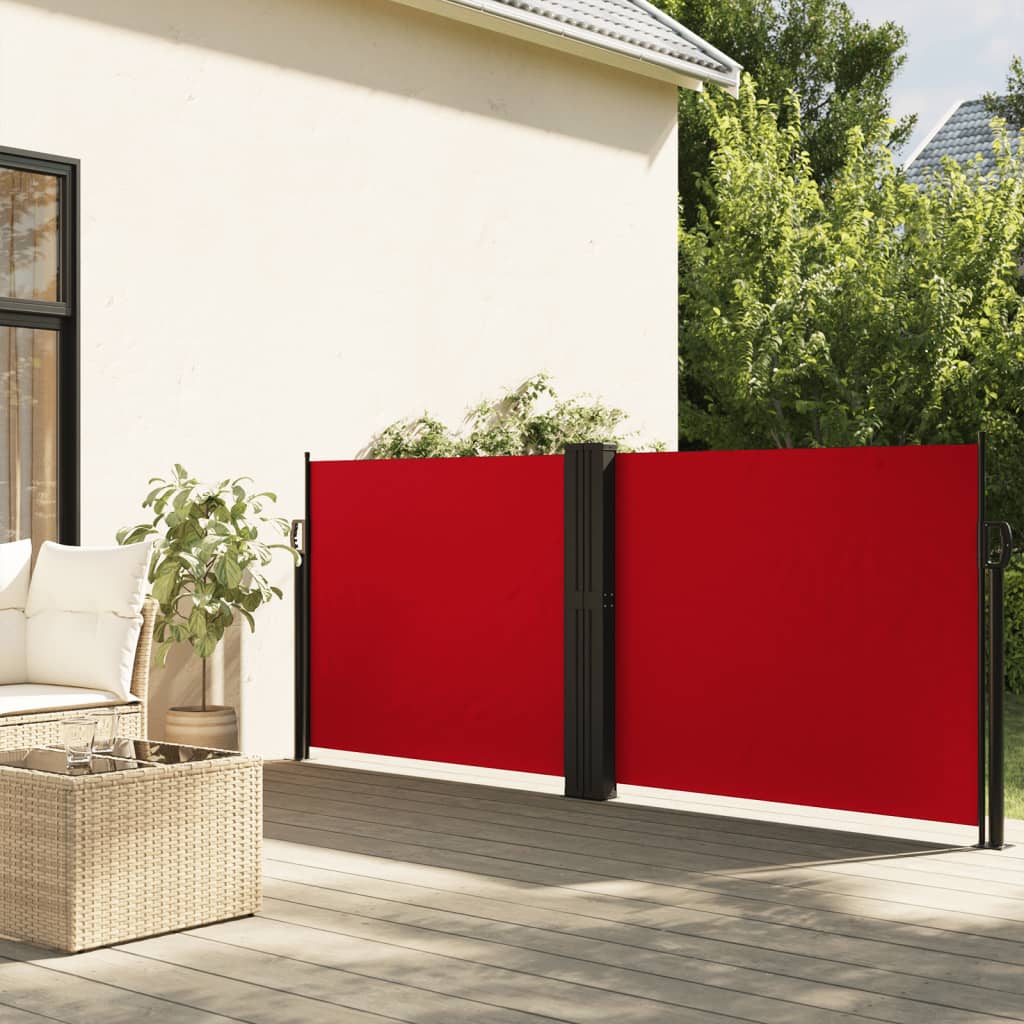 vidaXL Seitenmarkise Ausziehbar Rot 120x600 cm
