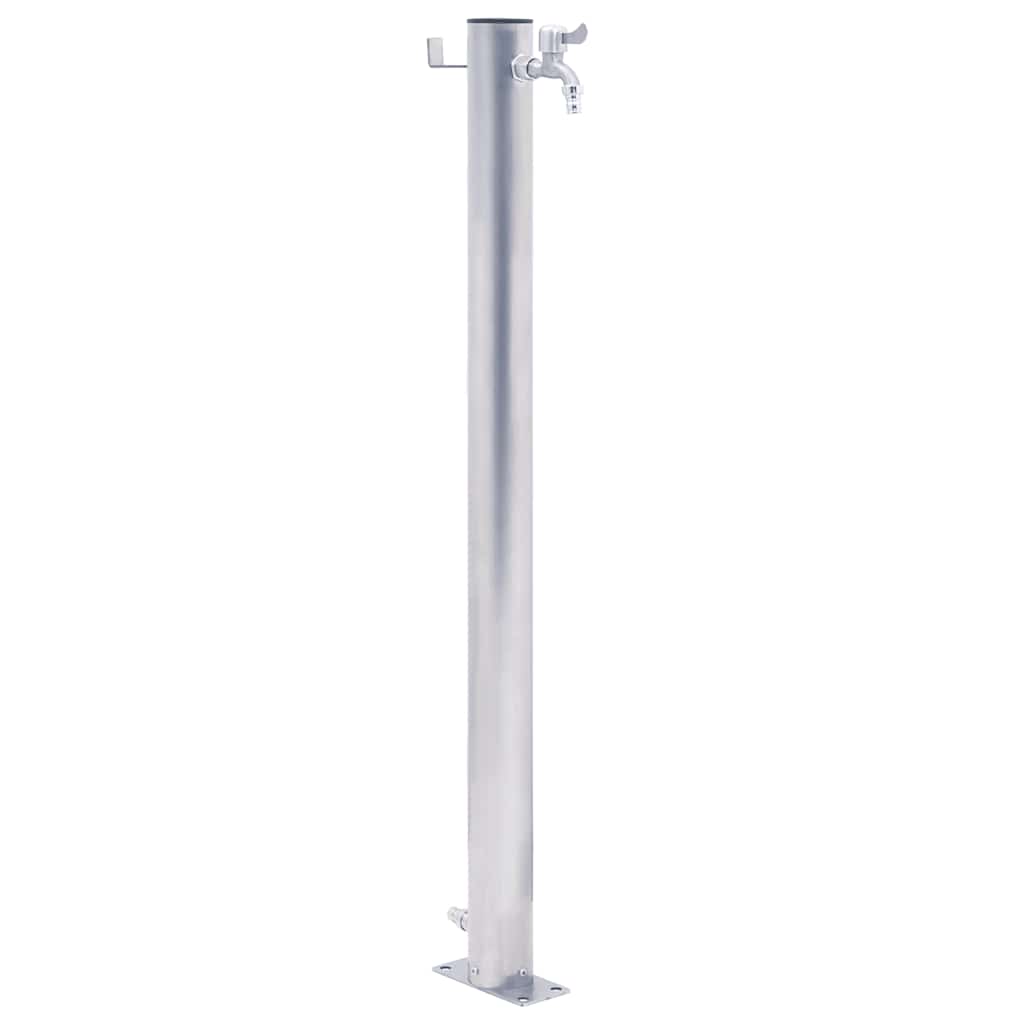 vidaXL Wassersäule für den Garten 40 cm Edelstahl Rund