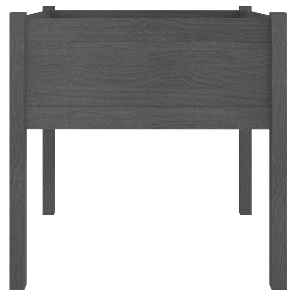 vidaXL Pflanzkübel 2 Stk. Grau 70x70x70 cm Massivholz Kiefer - Image 5