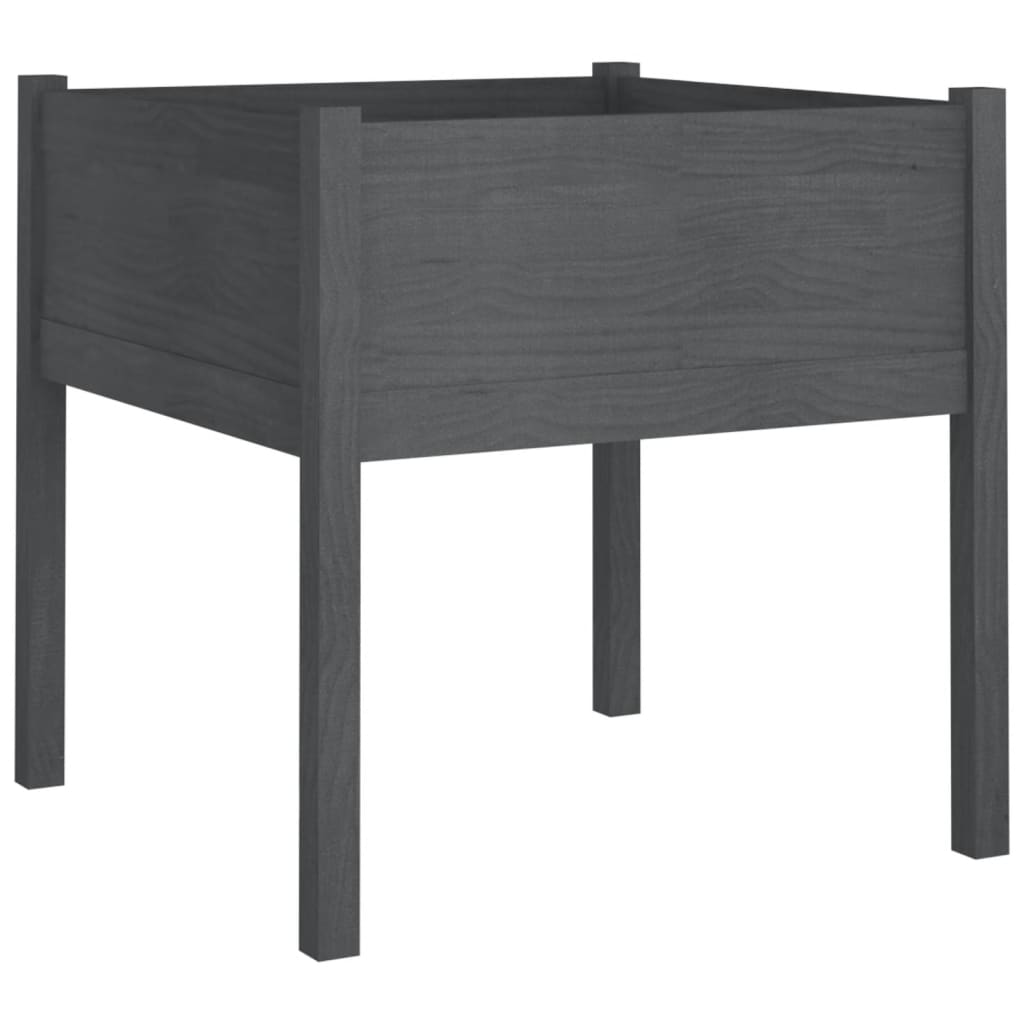 vidaXL Pflanzkübel 2 Stk. Grau 70x70x70 cm Massivholz Kiefer - Image 4