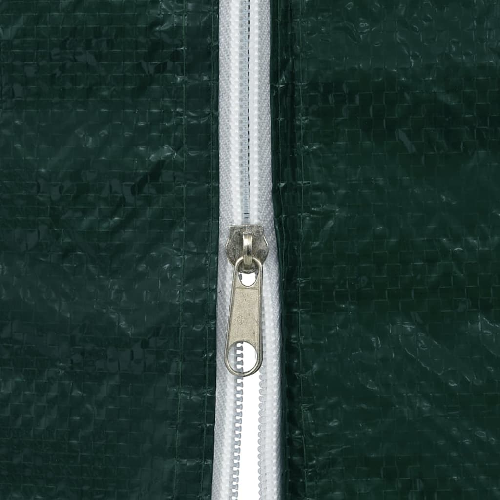 vidaXL Partyzelt-Seitenwände 2 Stück Reißverschluss PE Grün - Image 4