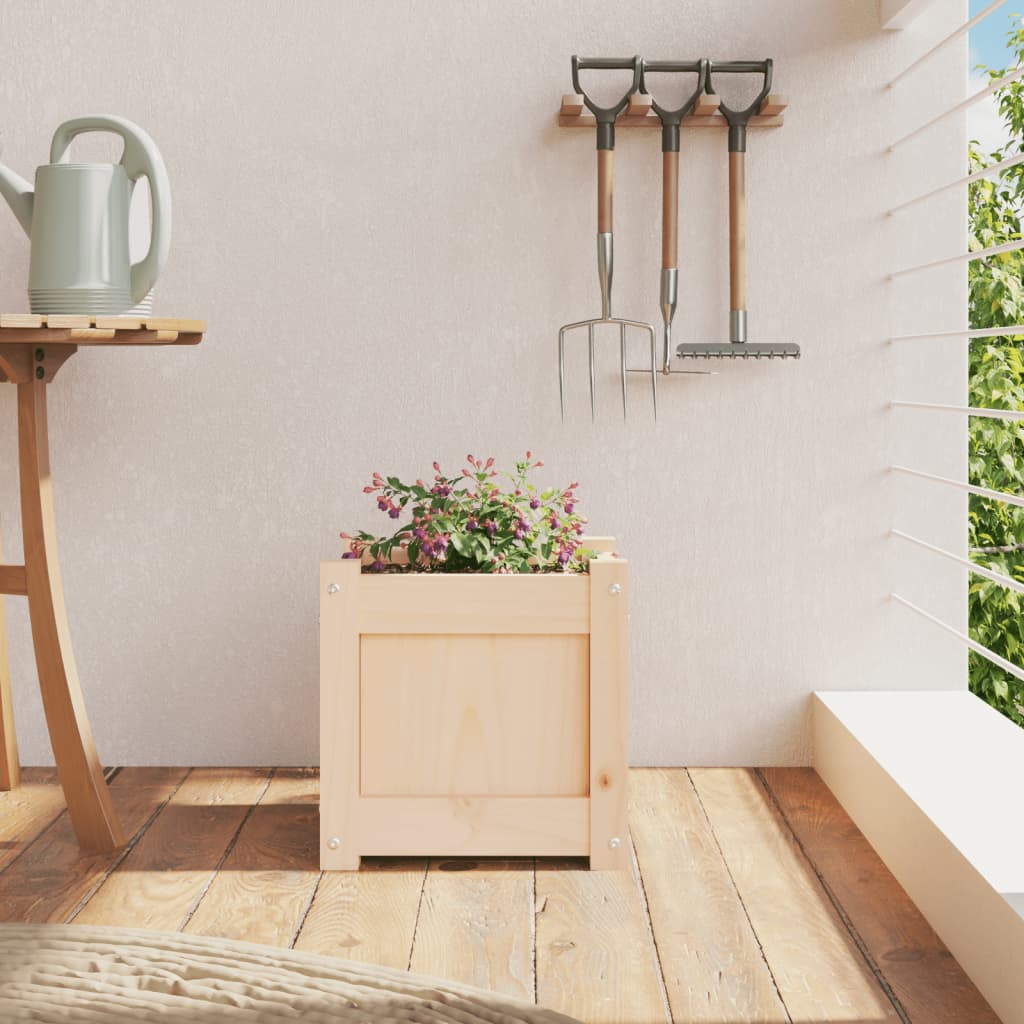 vidaXL Pflanzkübel 31x31x31 cm Massivholz Kiefer - Image 3