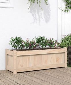 vidaXL Pflanzkübel 90x31x31 cm Massivholz Kiefer