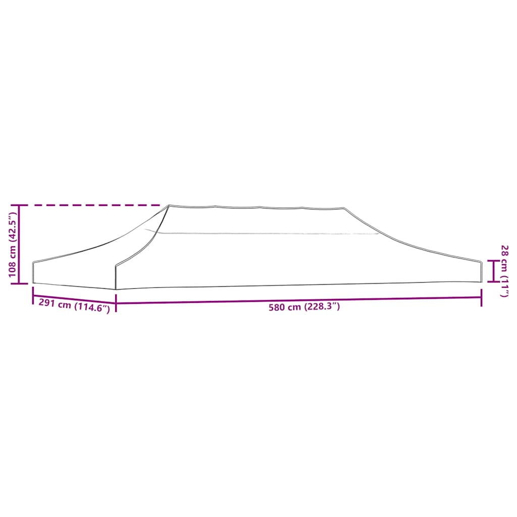 vidaXL Partyzeltdach 3x6 m Anthrazit - Image 4