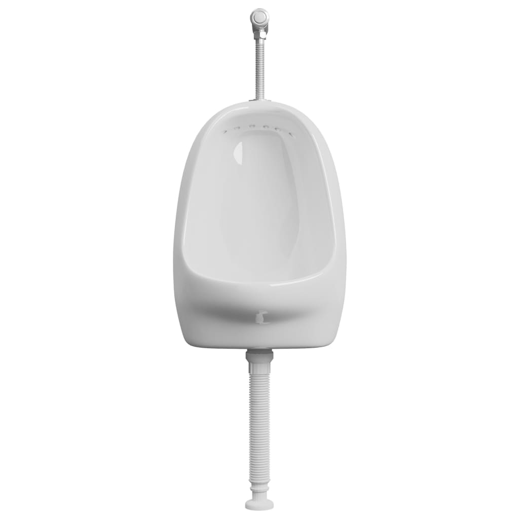 vidaXL Wandurinal mit Spülventil Keramik Weiß - Image 4