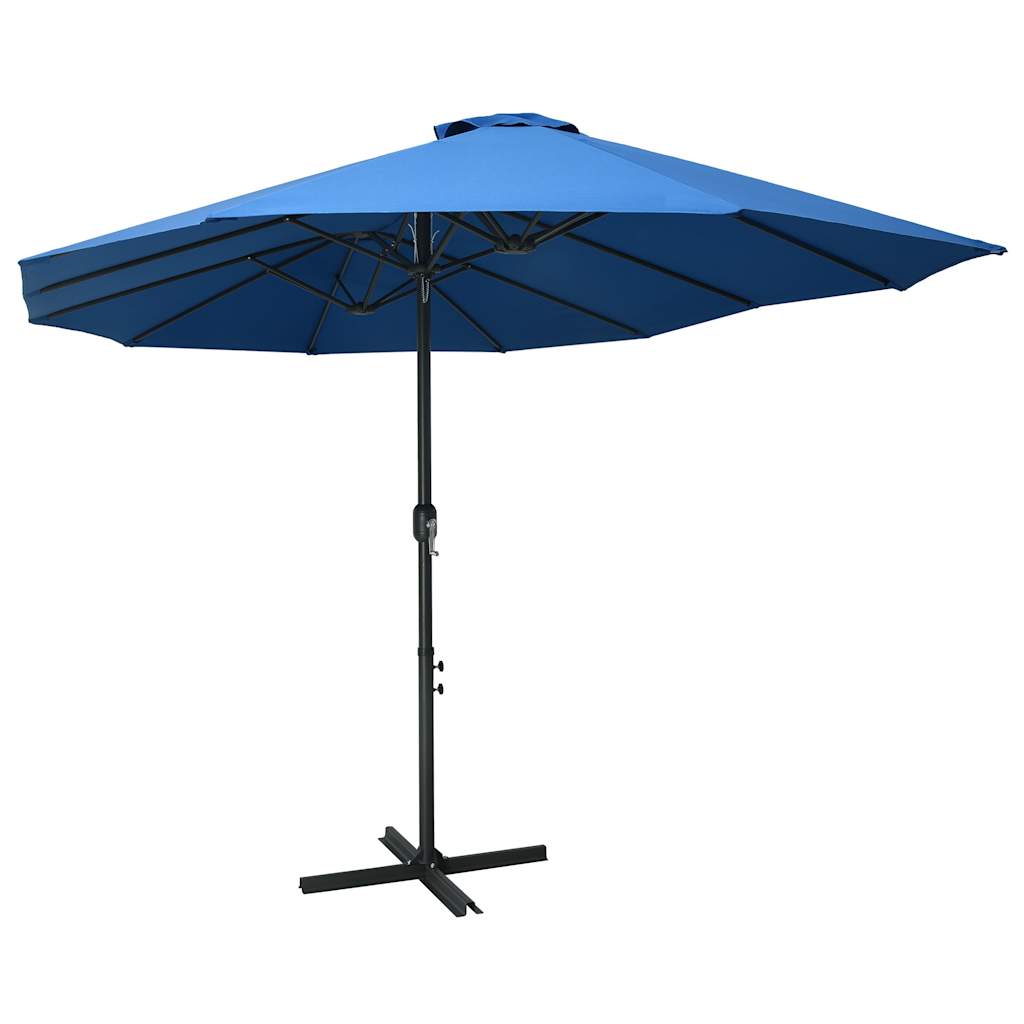 vidaXL Sonnenschirm mit Aluminium-Mast 460x270 cm Blau