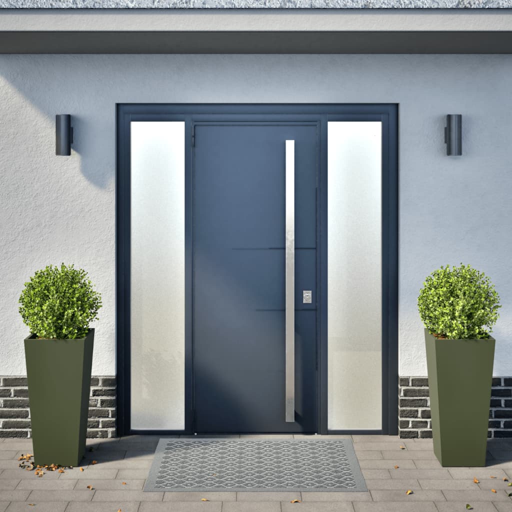 vidaXL Pflanzkübel 2 Stk. Olivgrün 35x35x75 cm Stahl - Image 3