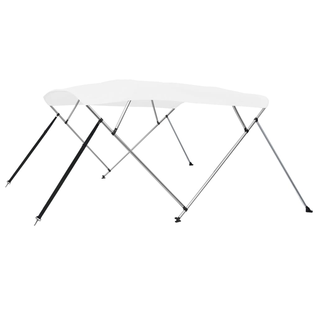 vidaXL 4-Bow Bimini Top Weiß 243x210x137 cm