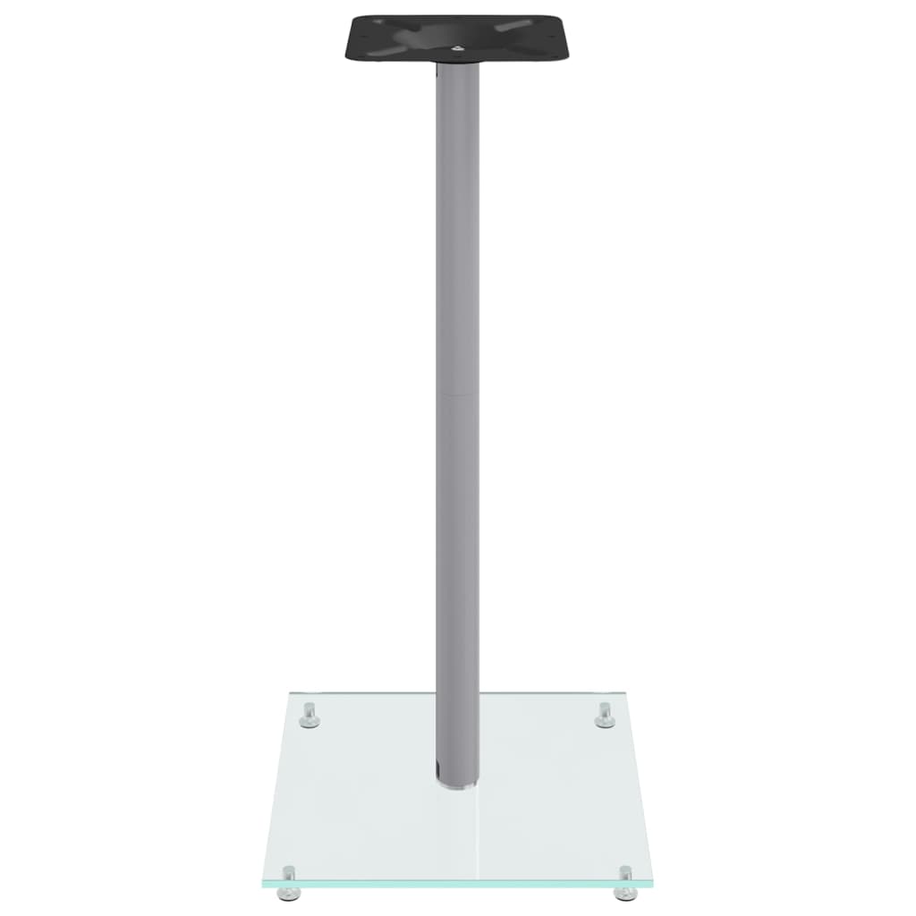 vidaXL Lautsprecher-Ständer 2 Stk. Silbern Hartglas 1 Säule - Image 5