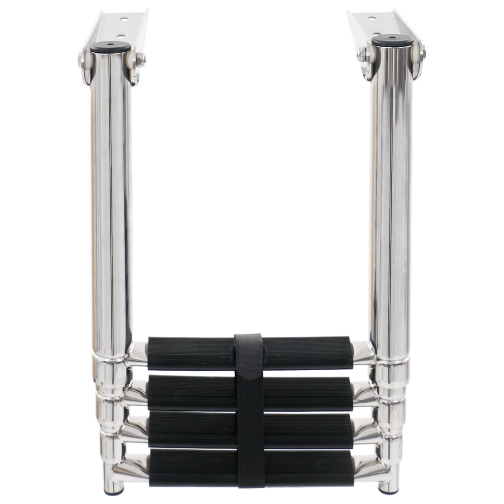 vidaXL Einstiegsleiter 4 Stufen Edelstahl - Image 3