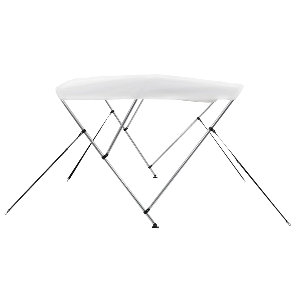 vidaXL 3-Bow Bimini Top Weiß 183x196x137 cm - Image 5