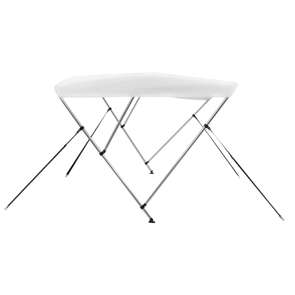 vidaXL 3-Bow Bimini Top Weiß 183x160x137 cm - Image 5