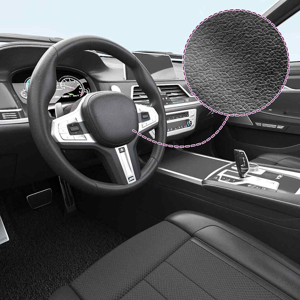 vidaXL Autofolie Matt Schwarz 100x150 cm