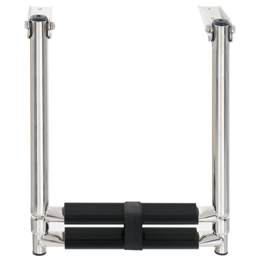 vidaXL Einstiegsleiter 2 Stufen Edelstahl - Image 4