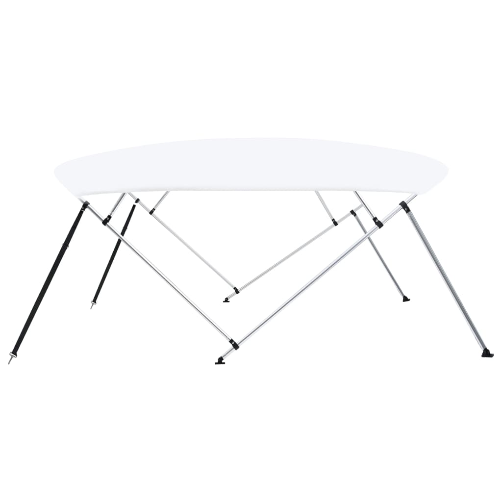 vidaXL 4-Bow Bimini Top Weiß 243x(230-244)x137 cm - Image 4