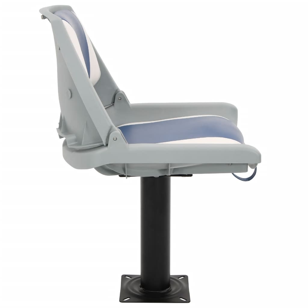vidaXL 4-tlg. Bootssitz-Set Klappbar Blau und Weiß 48x51x41 cm - Image 6