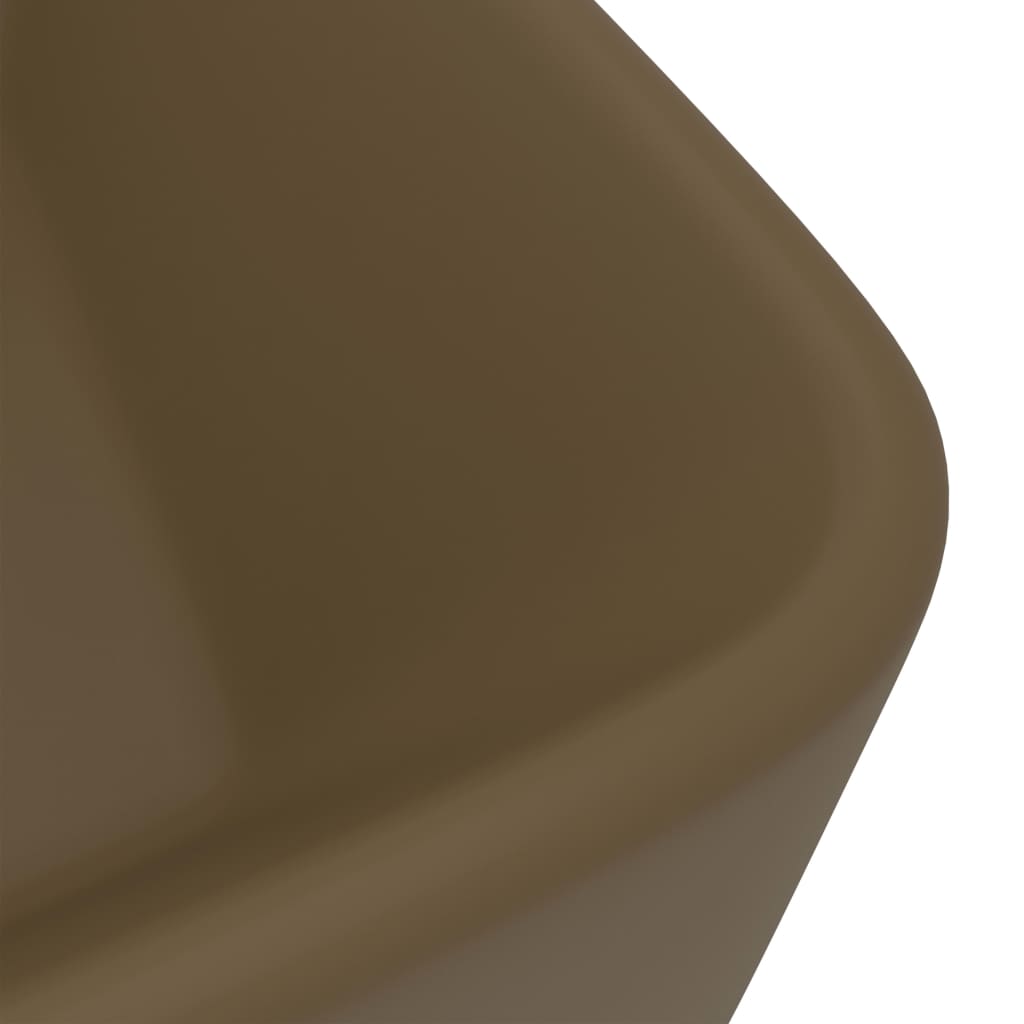 vidaXL Luxus-Waschbecken Matt Creme 41x30x12 cm Keramik - Image 5
