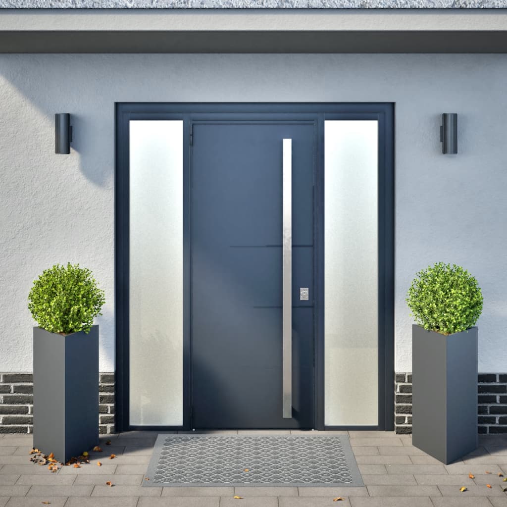 vidaXL Pflanzkübel 2 Stk. Anthrazit Dreieckig 40x34,5x70 cm Stahl - Image 3