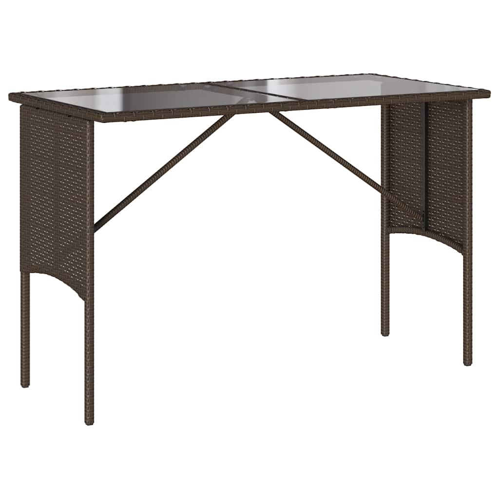 vidaXL 3-tlg. Garten-Essgruppe mit Kissen Braun Poly Rattan - Image 6