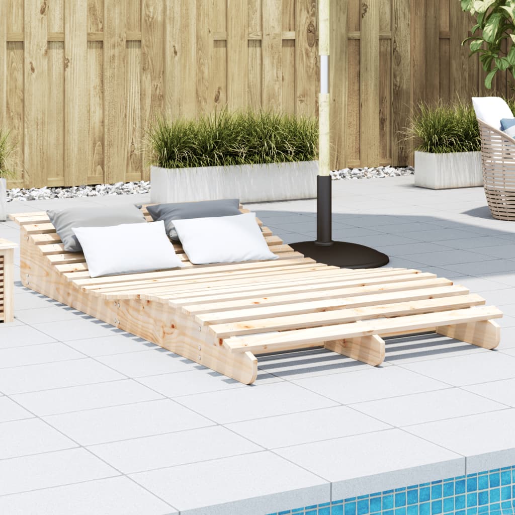 vidaXL Sonnenliege 205x110x31,5 cm Massivholz Kiefer