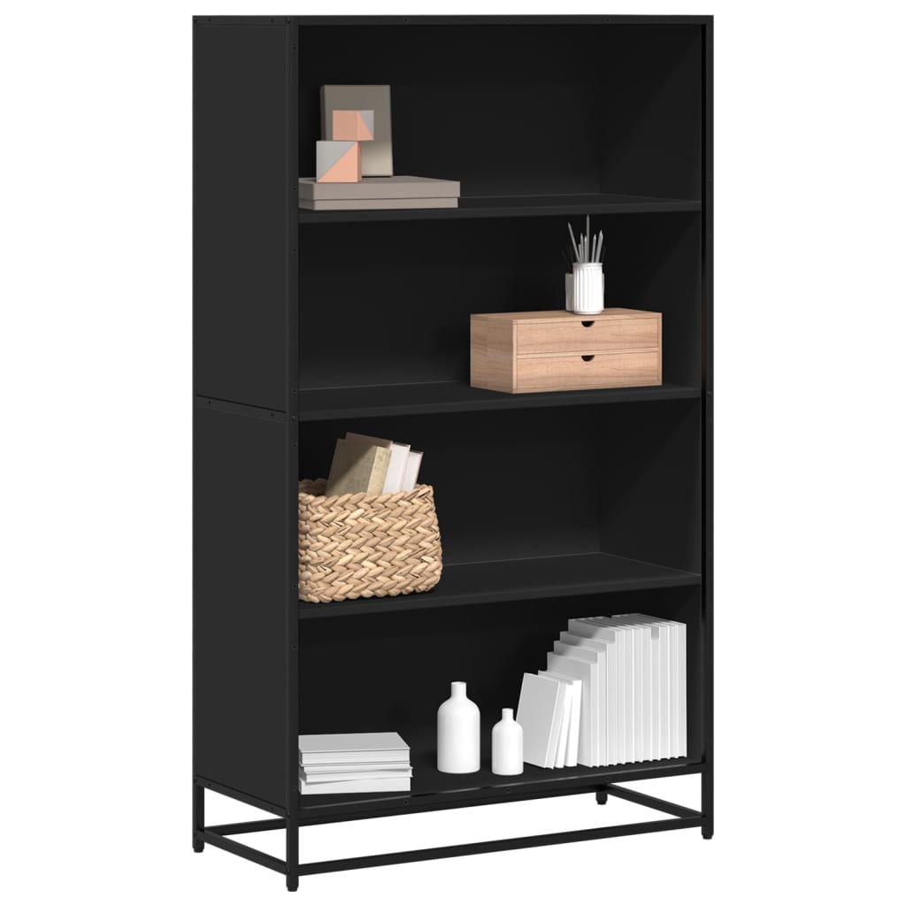 vidaXL Bücherregal Schwarz 80,5x35x139 cm Holzwerkstoff