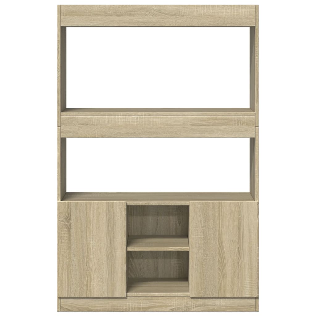 vidaXL Highboard Sonoma-Eiche 92x33x140 cm Holzwerkstoff - Image 5