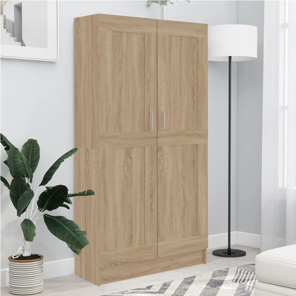 vidaXL Bücherregal Sonoma-Eiche 82,5x30,5x150 cm Holzwerkstoff