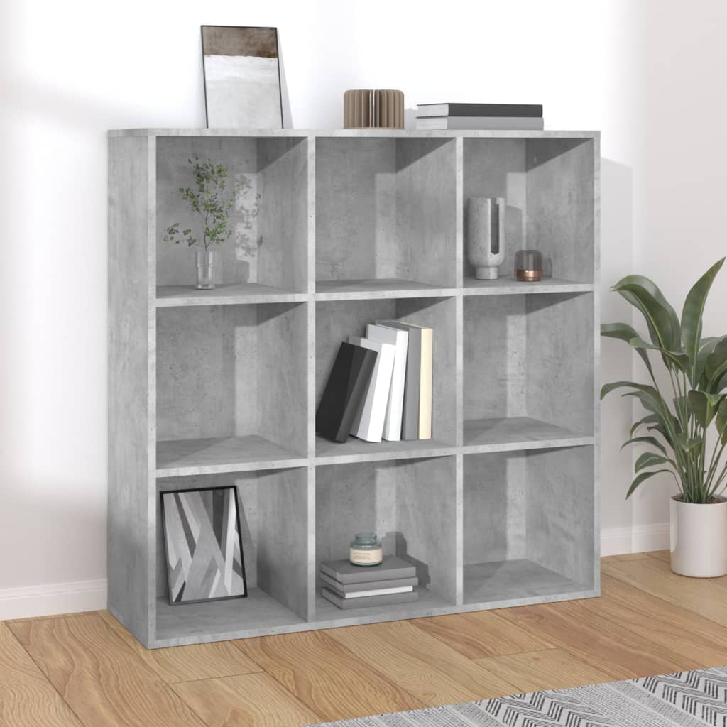 vidaXL Bücherregal Betongrau 98x29x97,5 cm Holzwerkstoff