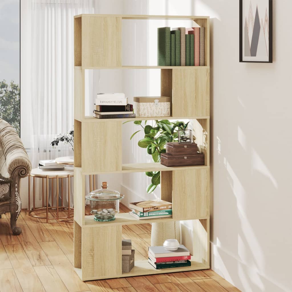 vidaXL Bücherregal Raumteiler Sonoma-Eiche 80x24x155 cm Holzwerkstoff