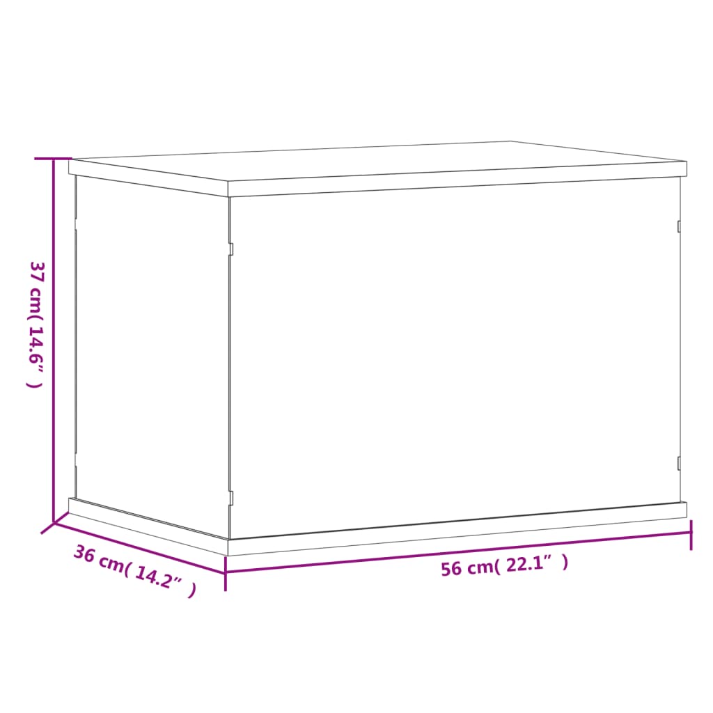 vidaXL Displaybox Transparent 56x36x37 cm Acryl - Image 6