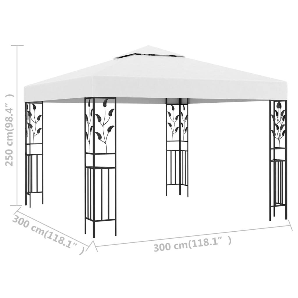 vidaXL Pavillon 3x3 m Weiß 180 g/m² - Image 5