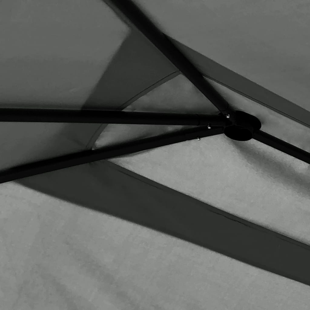 vidaXL Pavillon mit Pfostenabdeckungen 3x4x2,6 m Anthrazit 160 g/m² - Image 3