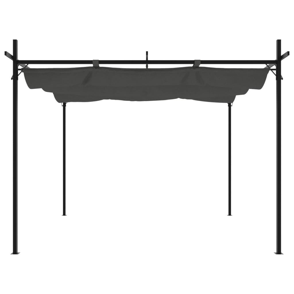 vidaXL Pergola mit Schiebedach Anthrazit 295x292x230 cm - Image 3