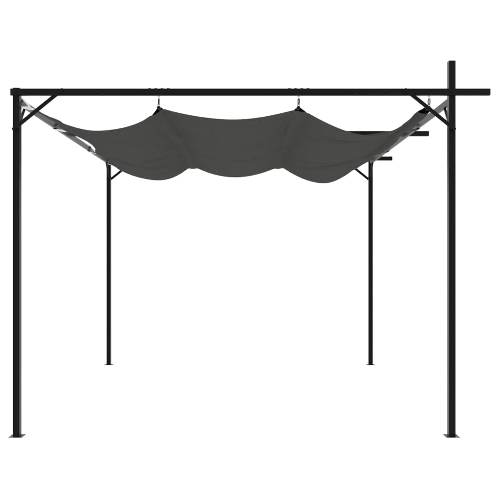 vidaXL Pergola mit Schiebedach Anthrazit 295x292x230 cm - Image 4