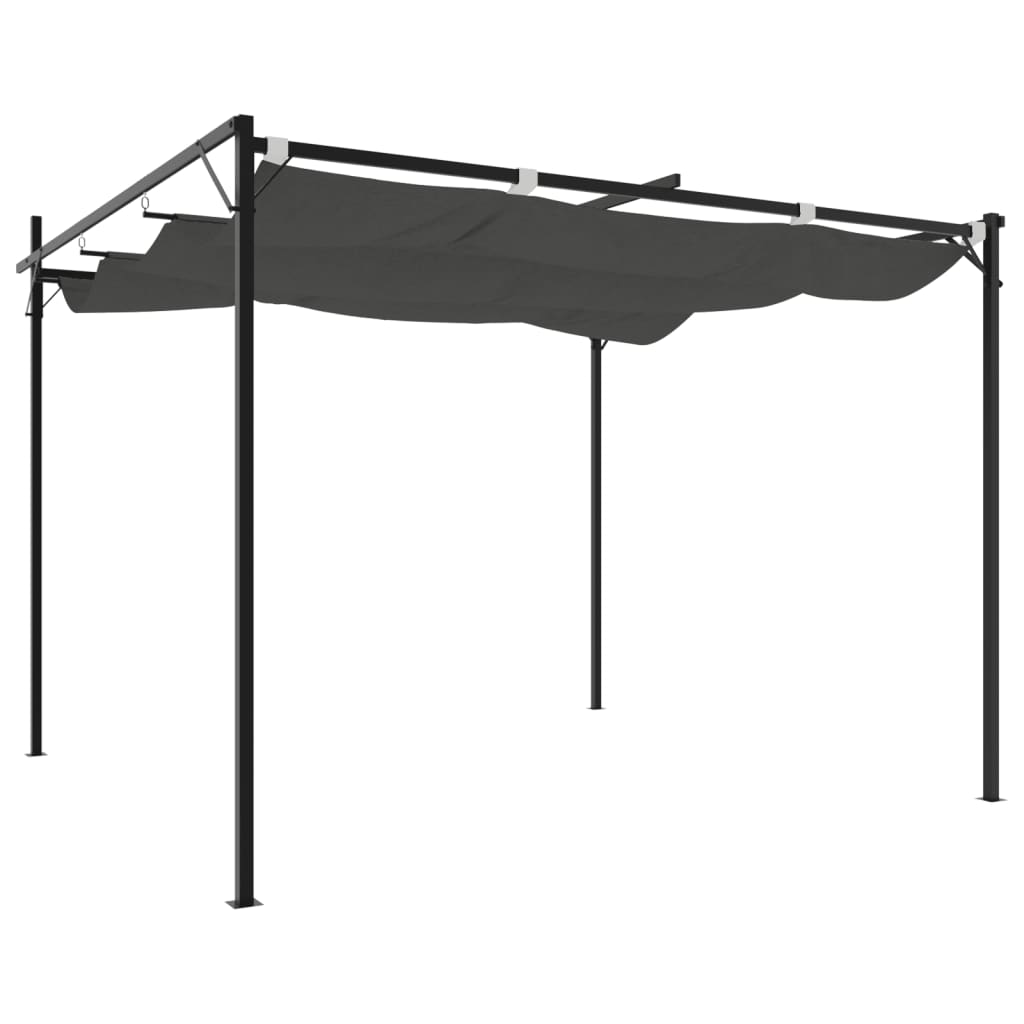 vidaXL Pergola mit Schiebedach Anthrazit 295x292x230 cm - Image 5